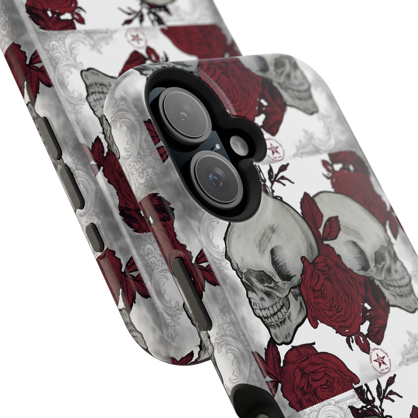 Skulls and Roses by Nikki - iPhone Case
