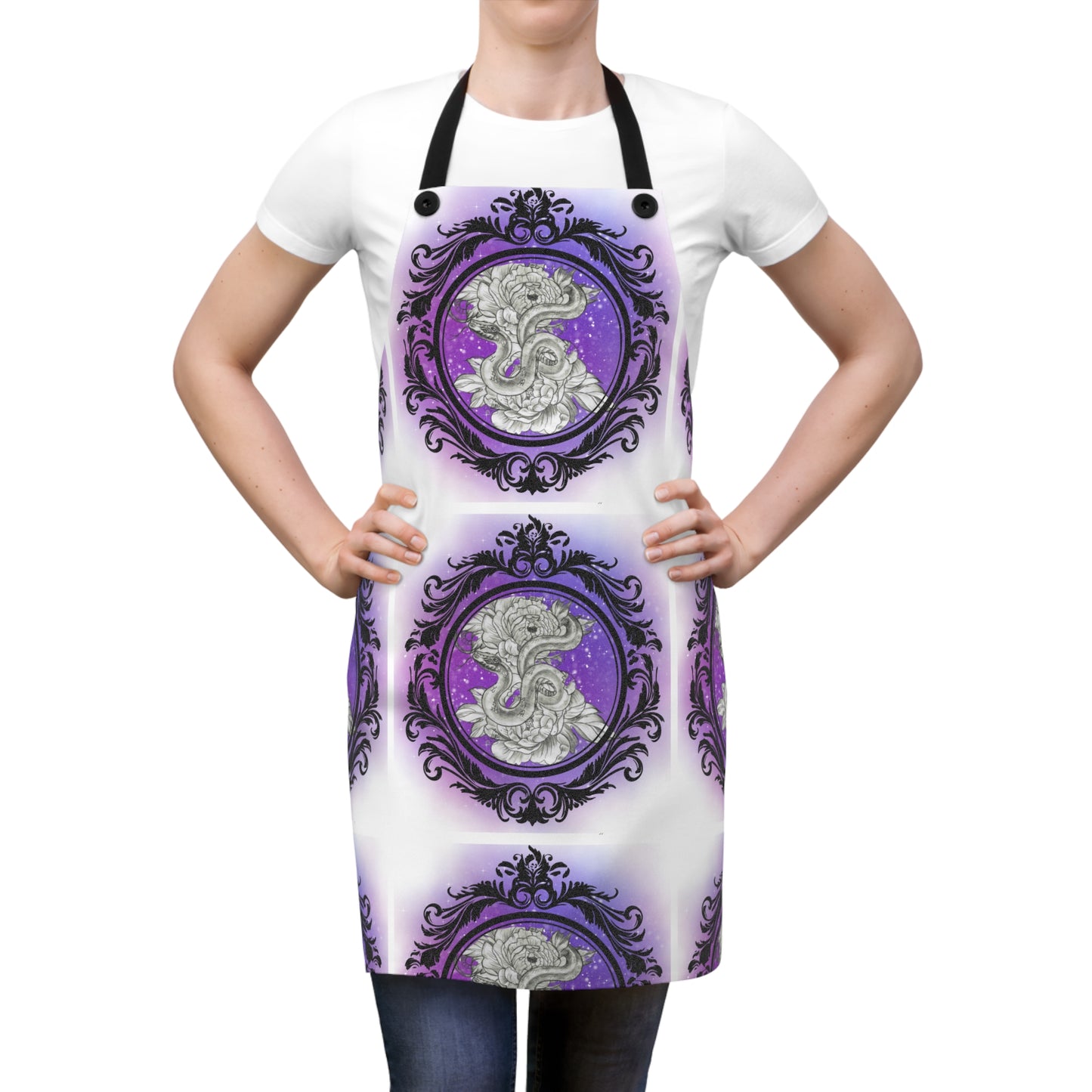 Apron Snake & Peony Flowers by Nikki