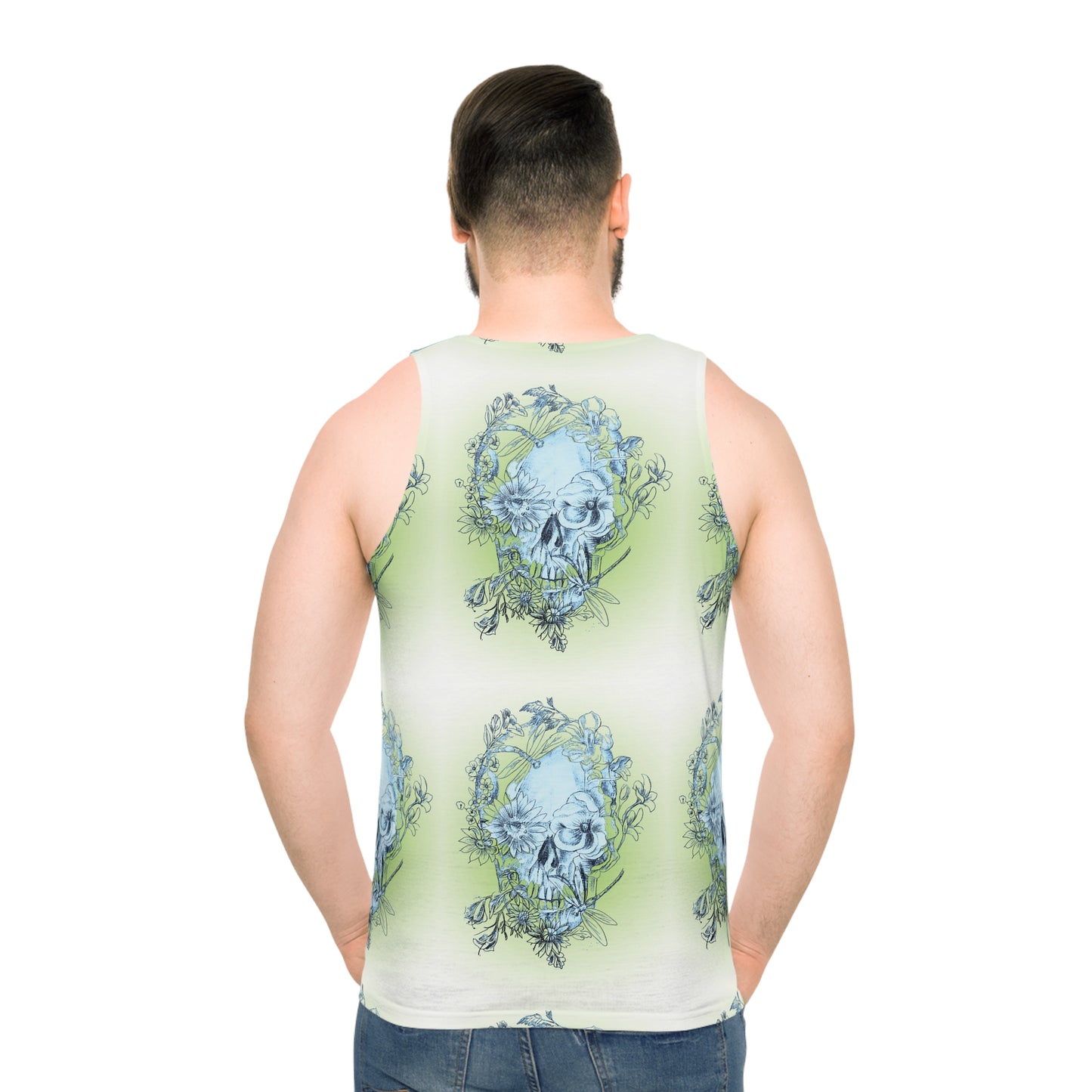 Floral Skull Tattoo by Nikki - Unisex Tank Top