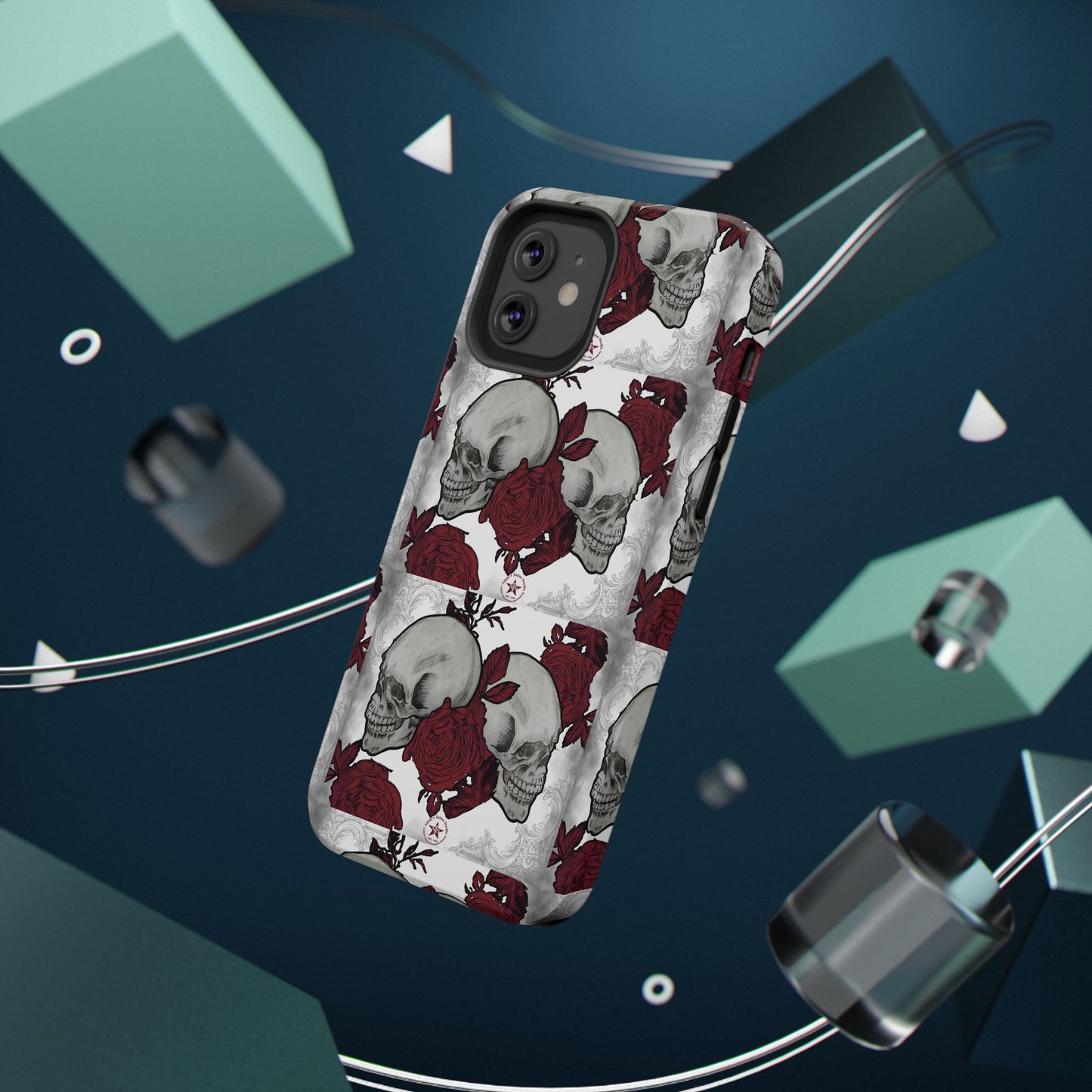 Skulls and Roses by Nikki - iPhone Case