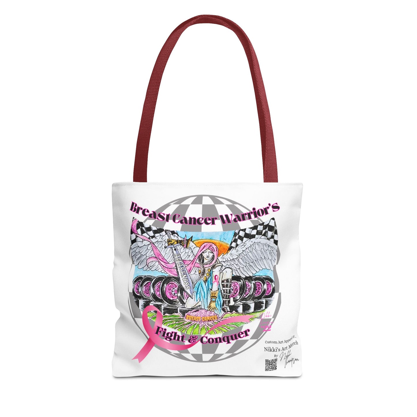 Tote Bag - Breast Cancer Warrior by Nikki