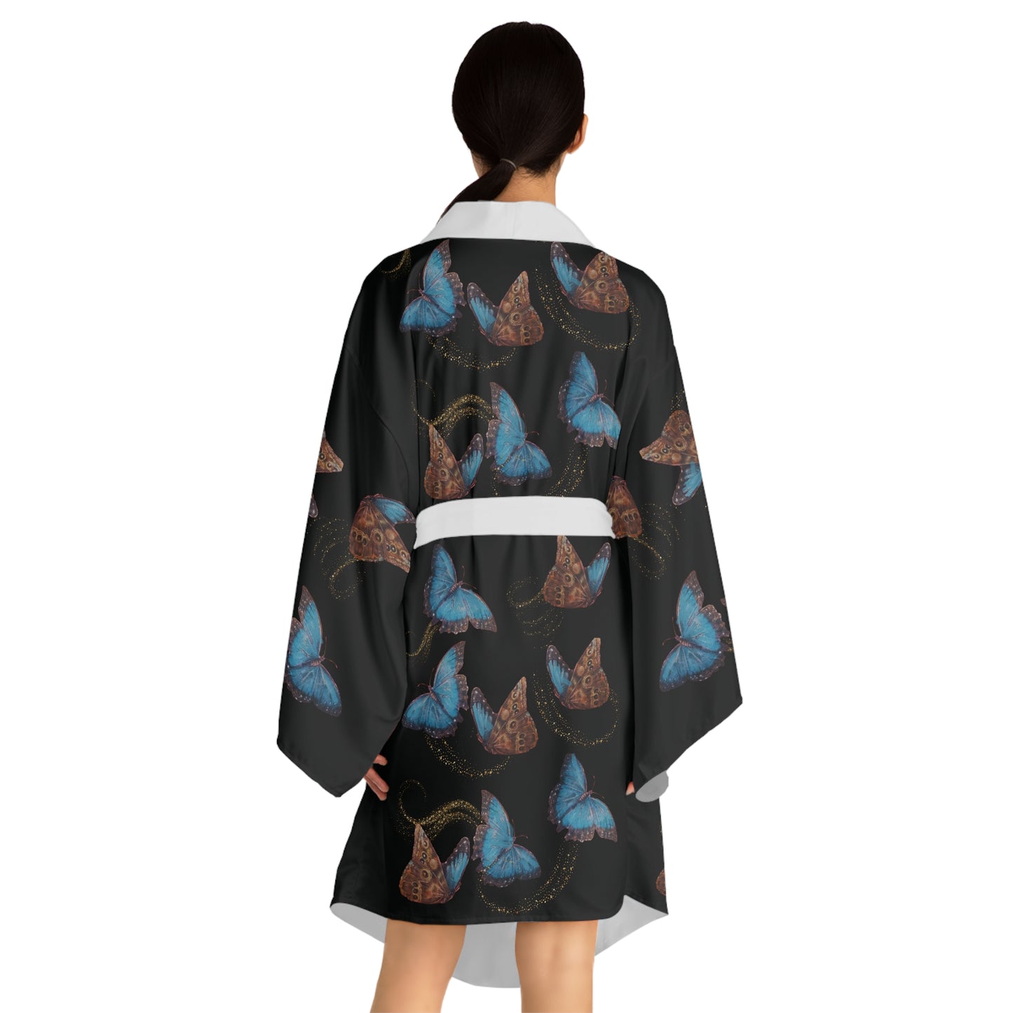 Butterfly Long Sleeve Kimono Robe by Nikki