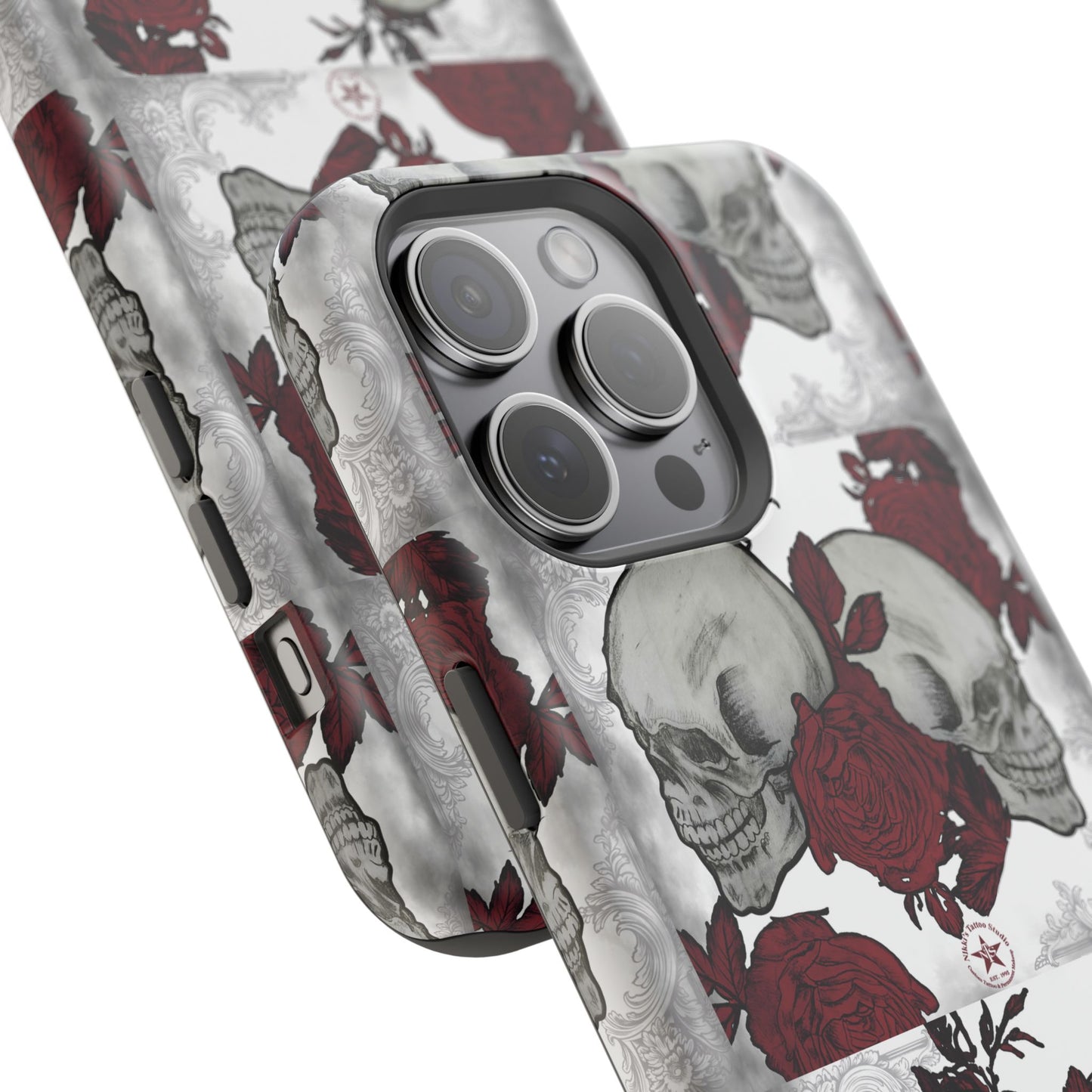 Skulls and Roses by Nikki - iPhone Case