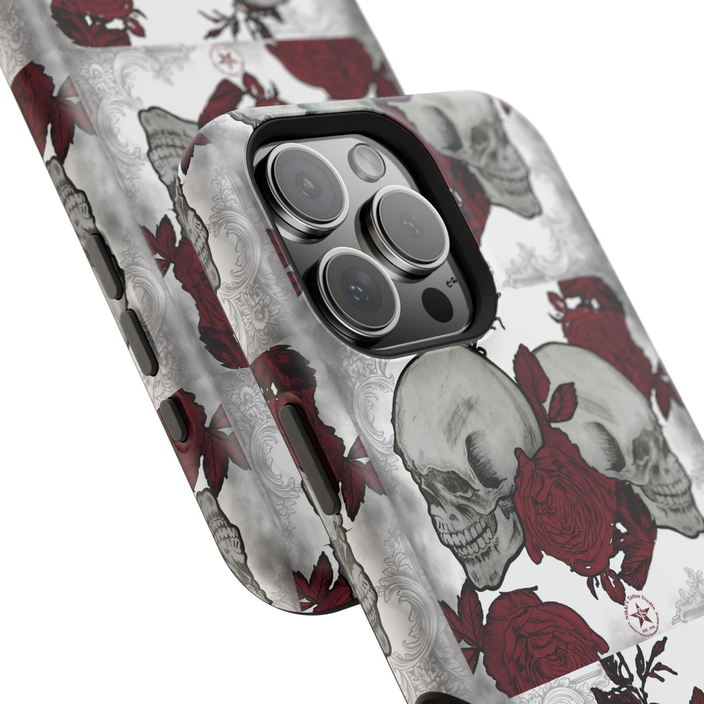 Skulls and Roses by Nikki - iPhone Case