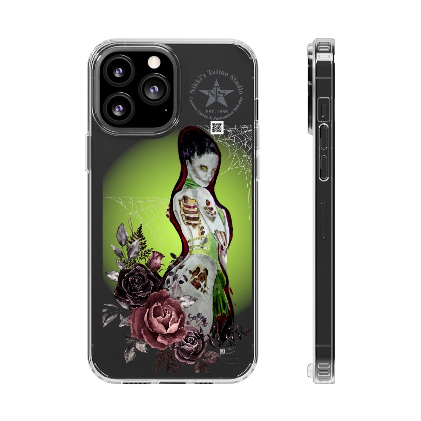 Phone Case Clear - Lady Zombie by Nikki Thompson