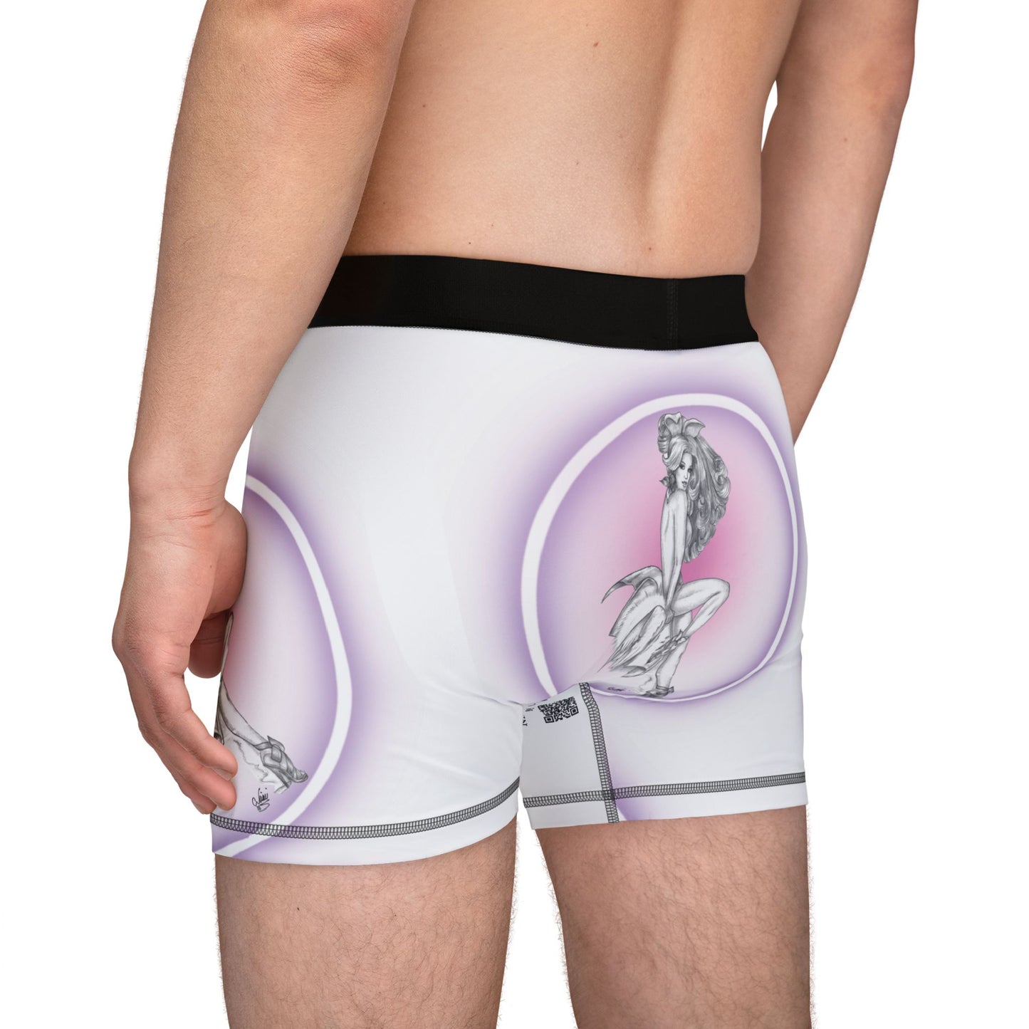 Men's Boxers - Pretty Bunny Pin Up by Nikki