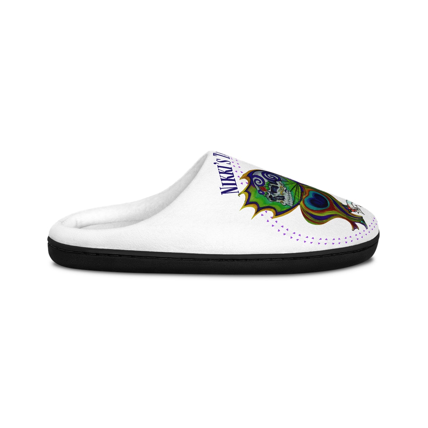 Slippers - Butterfly Skull Artwork by Nikki