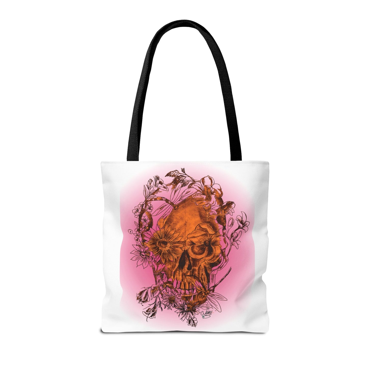 Floral Skull Tattoo by Nikki - Tote Bag (3 Sizes)