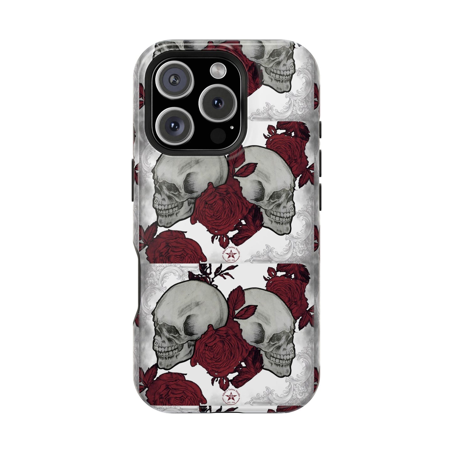 Skulls and Roses by Nikki - iPhone Case