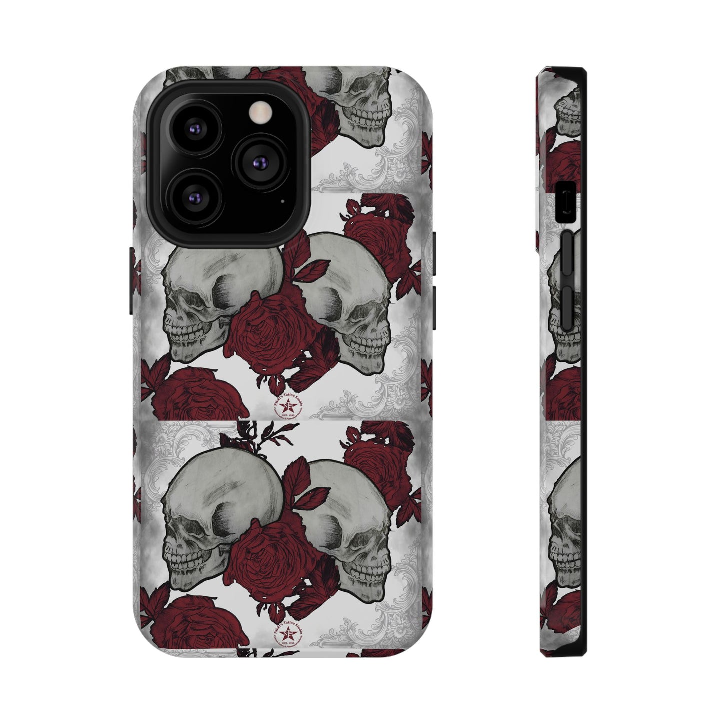 Skulls and Roses by Nikki - iPhone Case