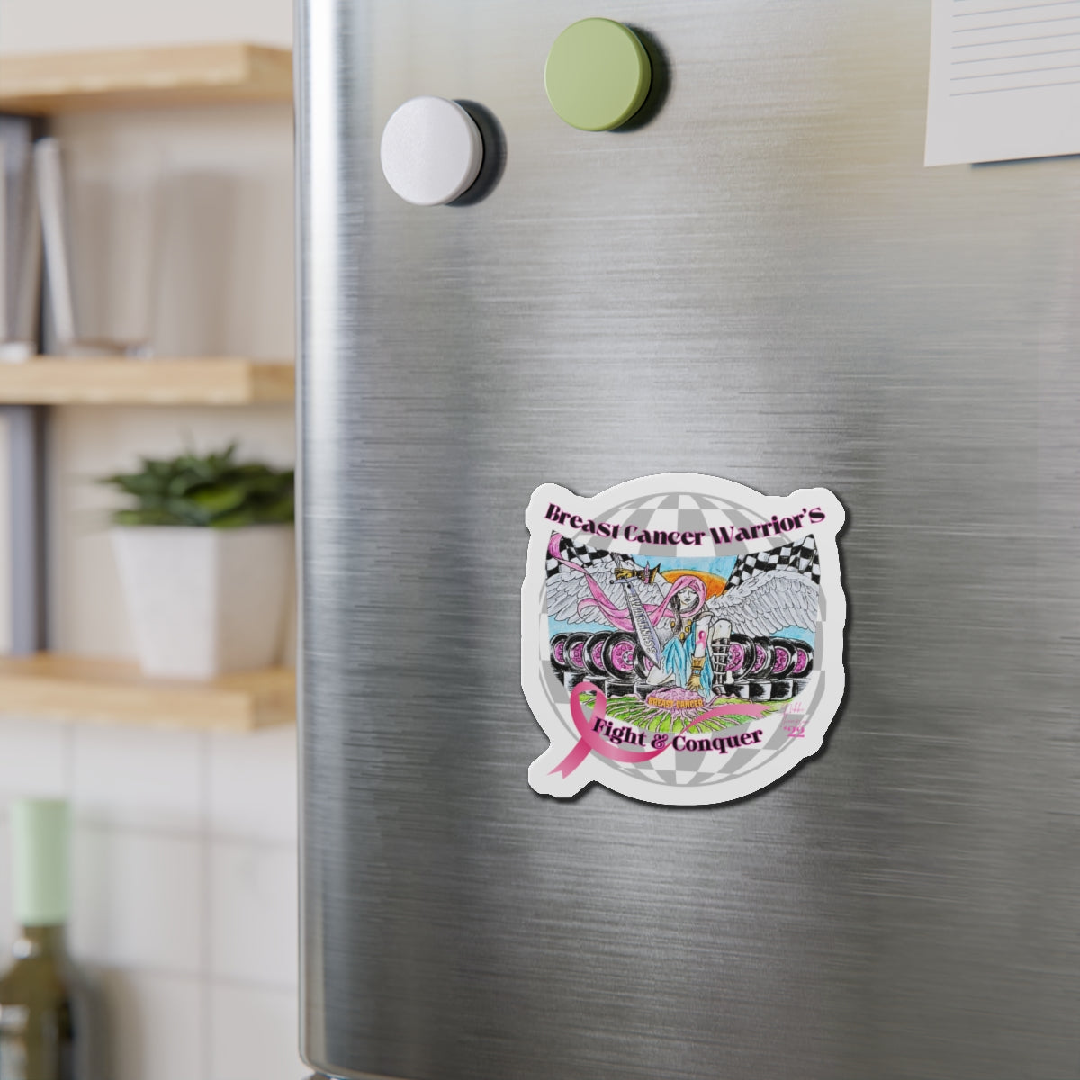 Magnet - Breast Cancer Warrior by Nikki