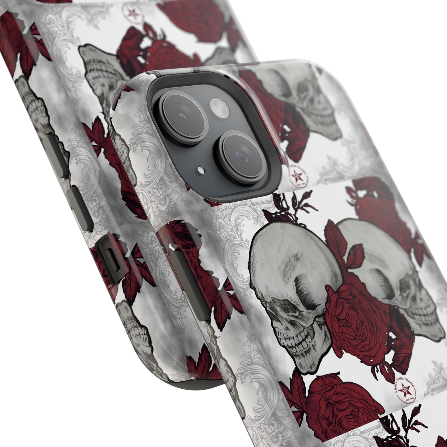 Skulls and Roses by Nikki - iPhone Case