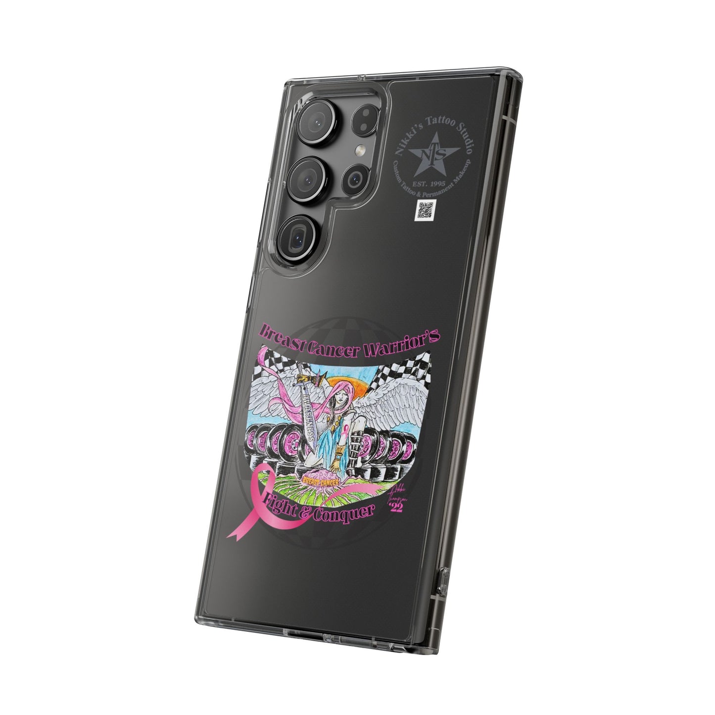 Phone Case - Breast Cancer Warrior by Nikki