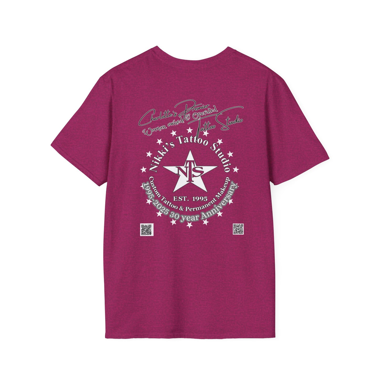 Butterfly Skull Logo Nikkis Tattoo Studio - 30th Anniversary T-Shirt