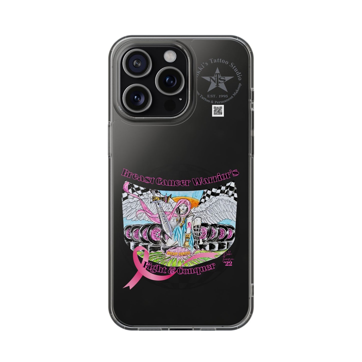 Phone Case - Breast Cancer Warrior by Nikki