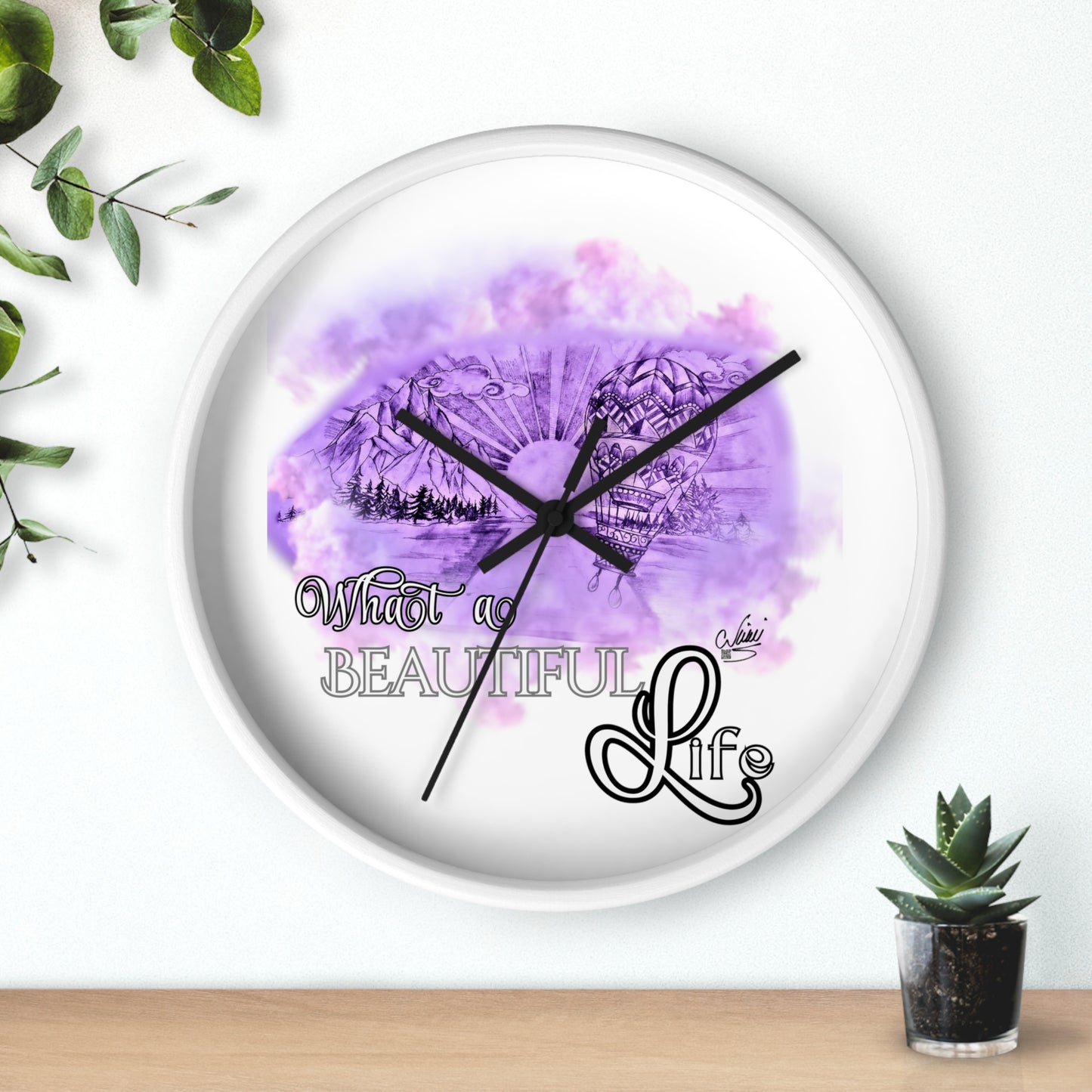 Wall Clock - What A Beautiful LIfe by Nikki