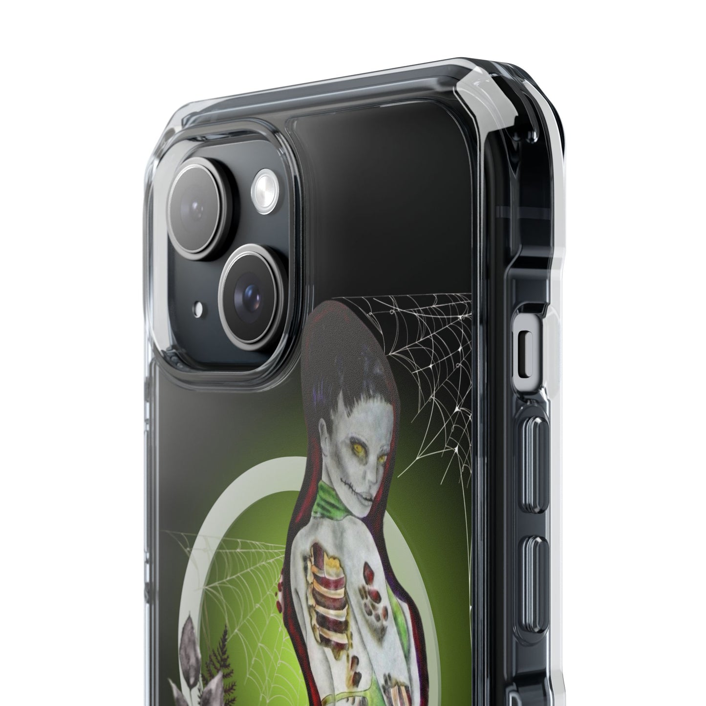 Phone Case Magnetic Clear - Zombie Lady by Nikki Thompson