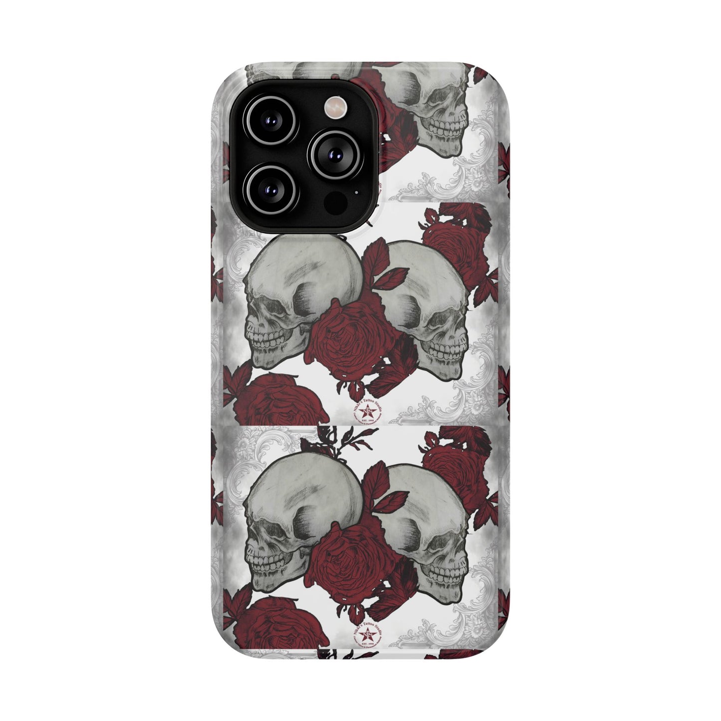 Skulls and Roses by Nikki - iPhone Case