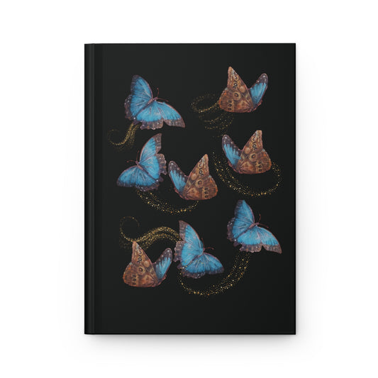 Butterfly Blue Morphis Tattoo by Nikki - Hardcover Journal