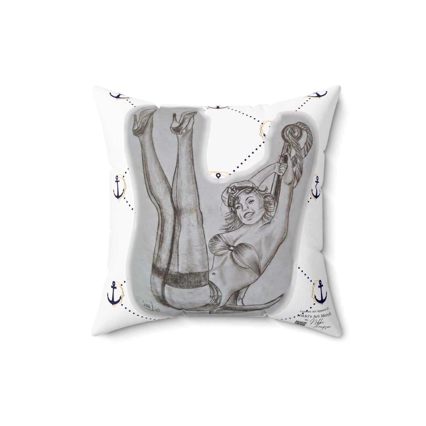 Pillow - Pin Up Sailor Girl by Nikki