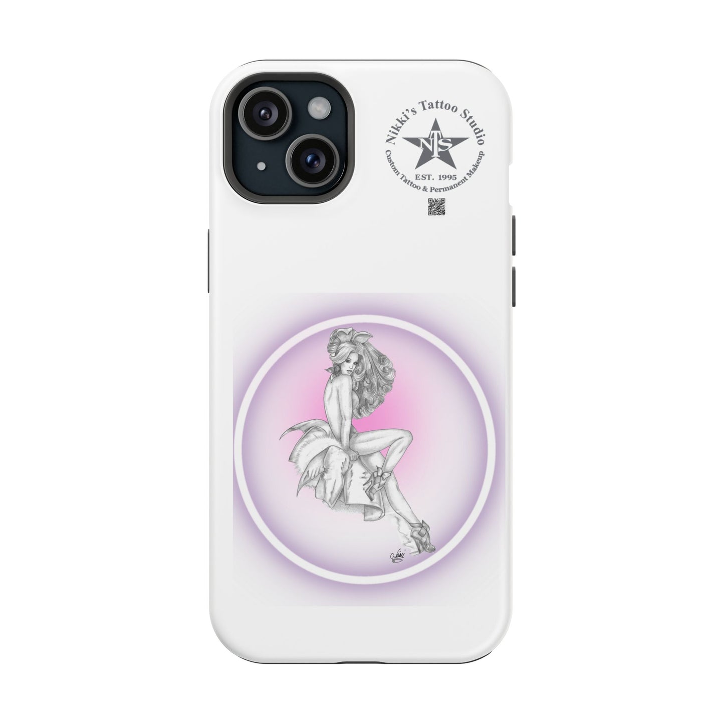 Phone Case: Pin Up Bunny Girl by Nikki