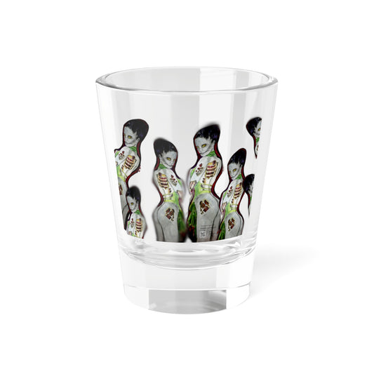 Shot Glass - Zombie Lady by Nikki