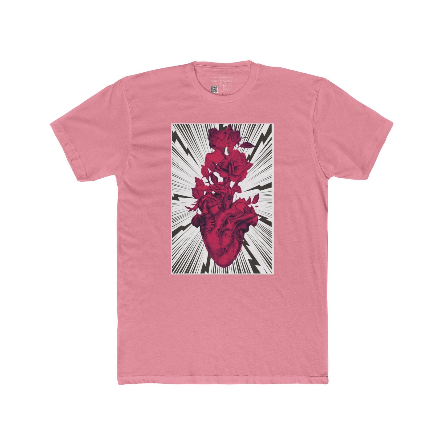 Anatomical Heart Tattoo by Nikki Unisex Cotton Crew Tee