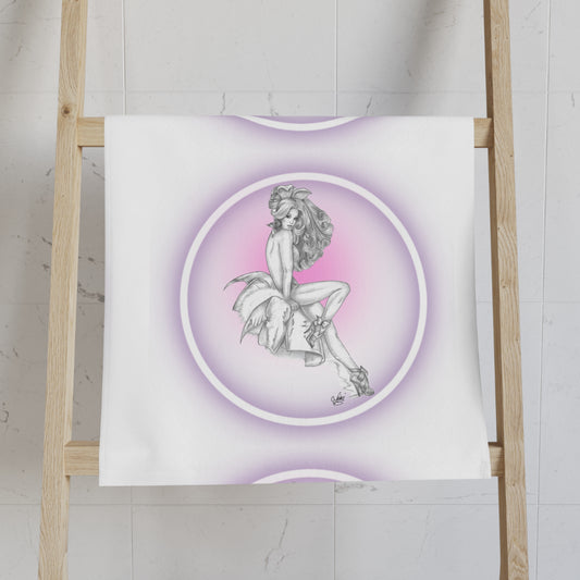 Hand Towel - Pretty Bunny Pin Up by Nikki