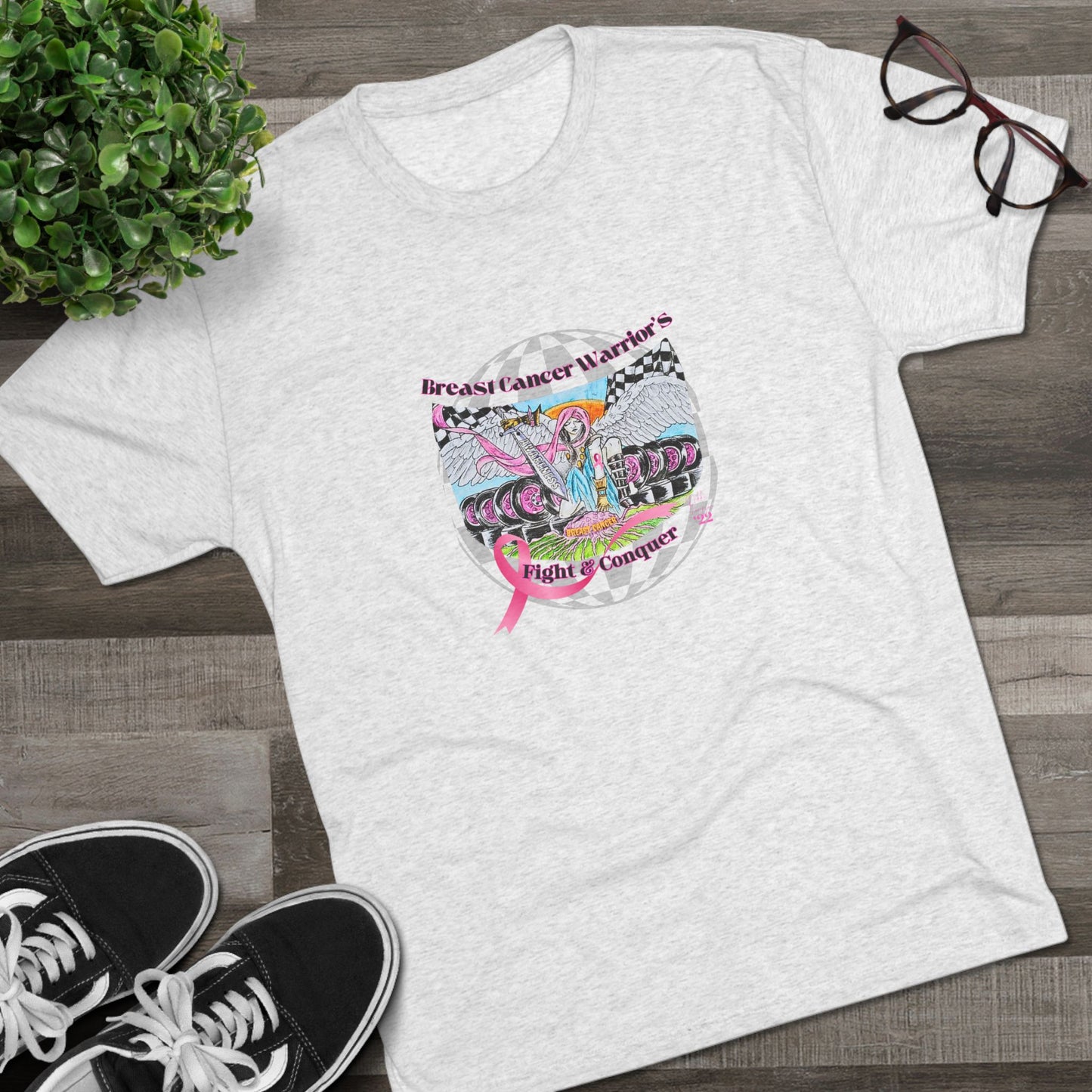 T-Shirt Unisex Crew - Breast Cancer Warrior by Nikki