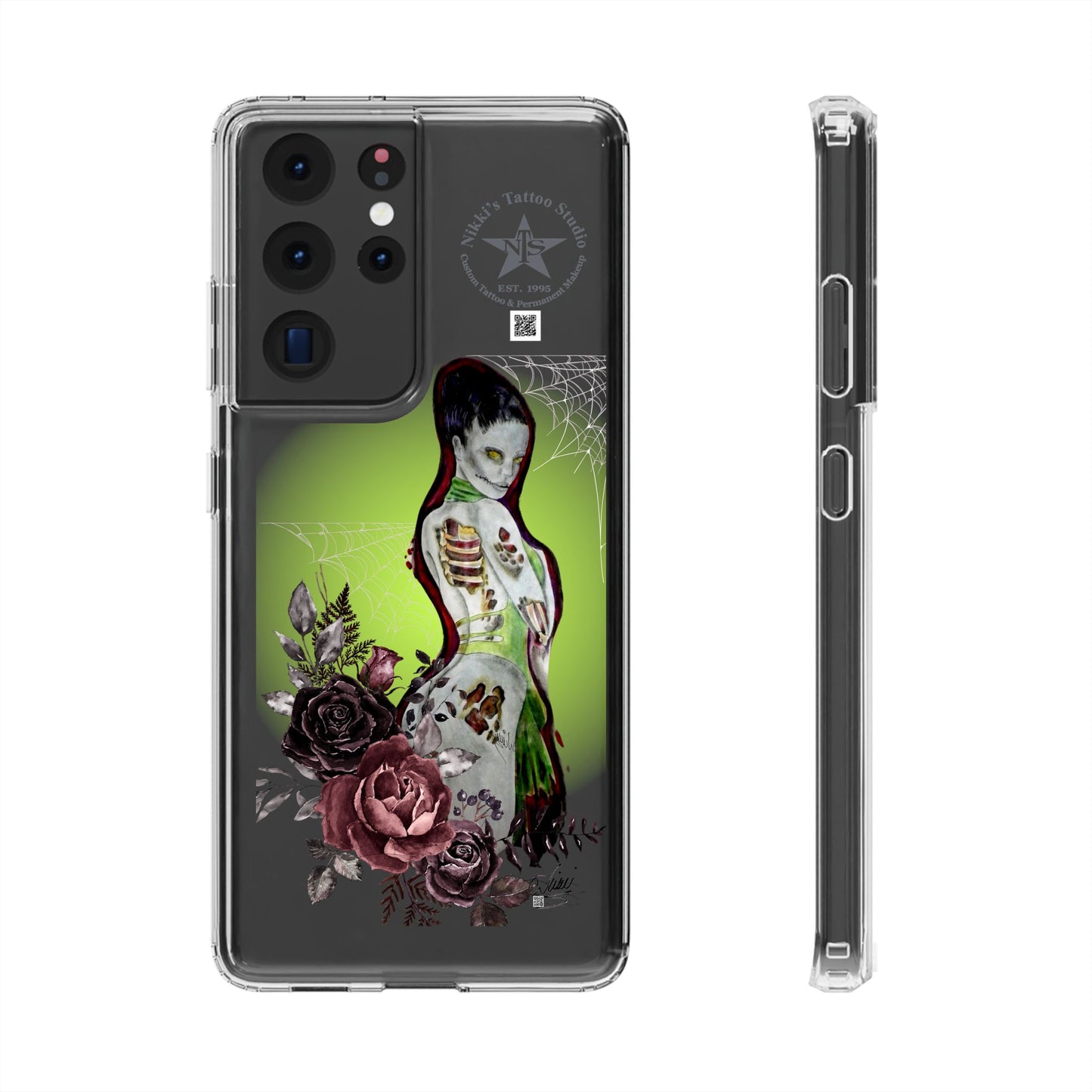 Phone Case Clear - Lady Zombie by Nikki Thompson