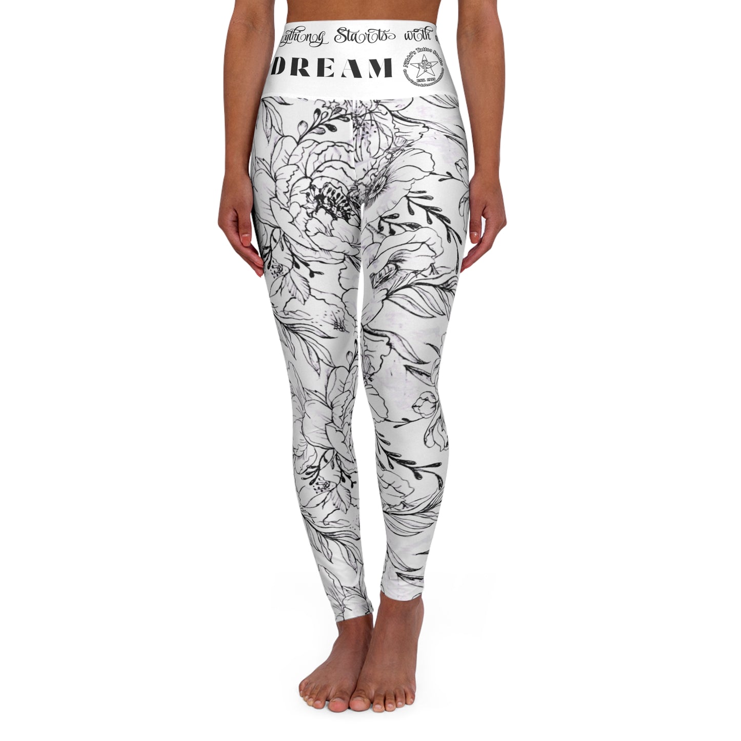 Yoga Leggings - Nikki's Peony Art
