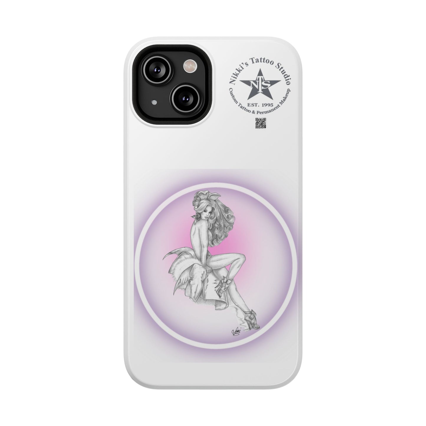 Phone Case: Pin Up Bunny Girl by Nikki