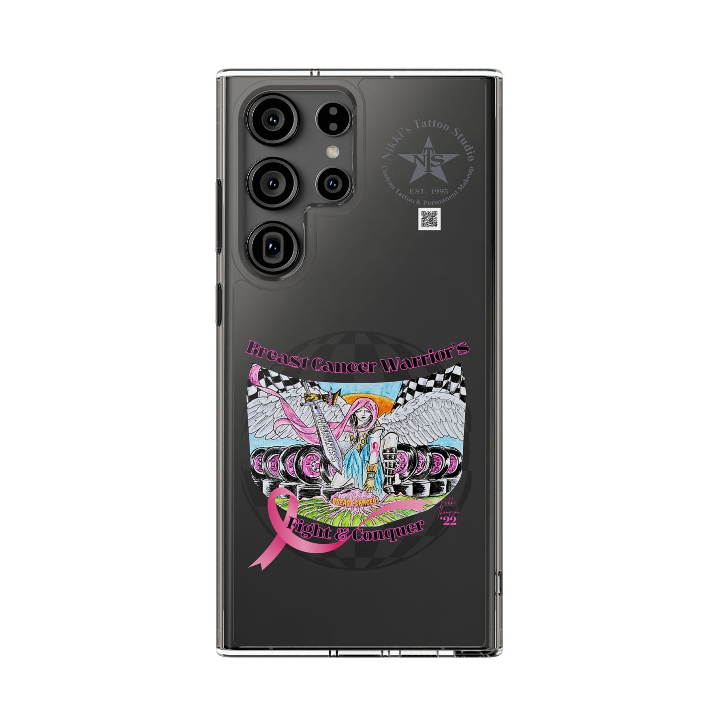 Phone Case - Breast Cancer Warrior by Nikki