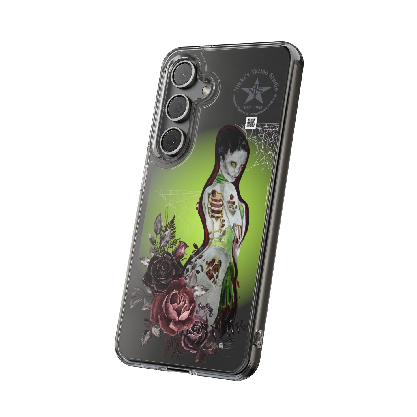 Phone Case Clear - Lady Zombie by Nikki Thompson