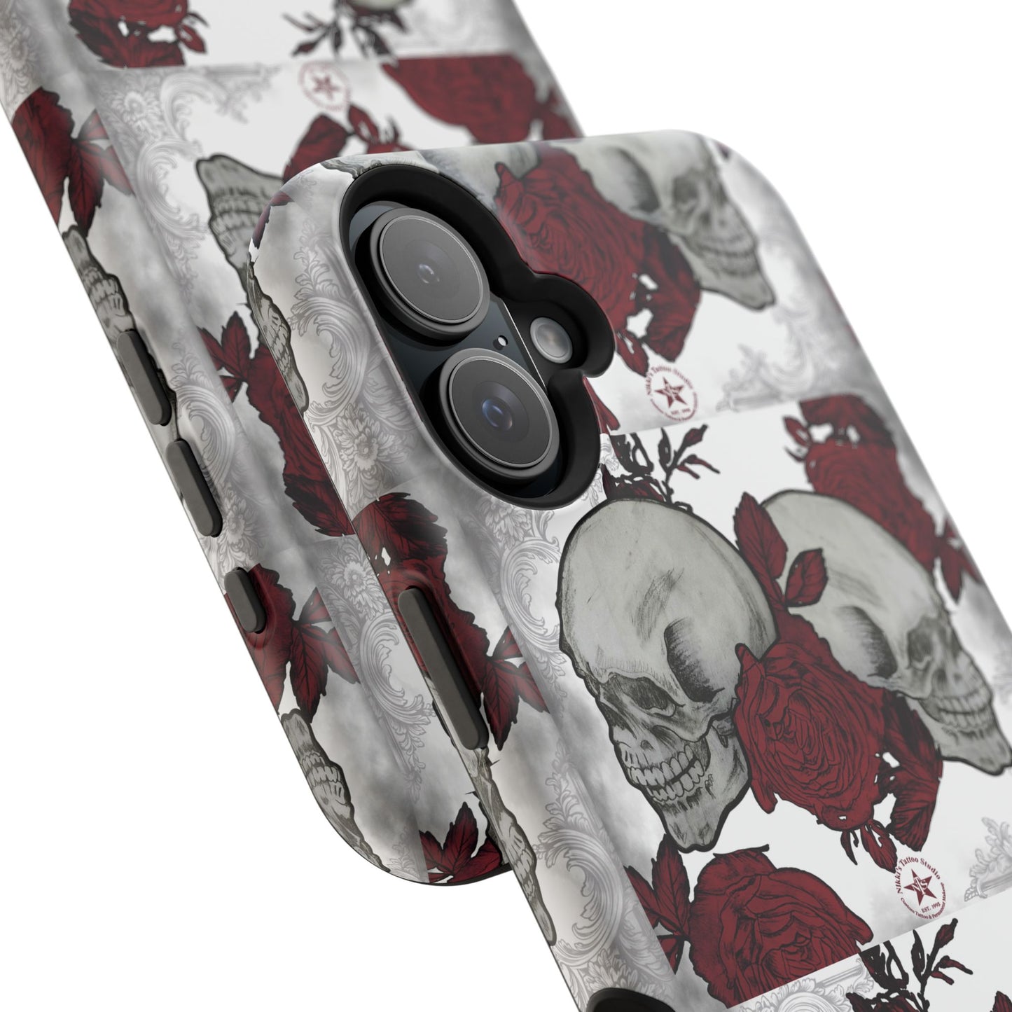 Skulls and Roses by Nikki - iPhone Case