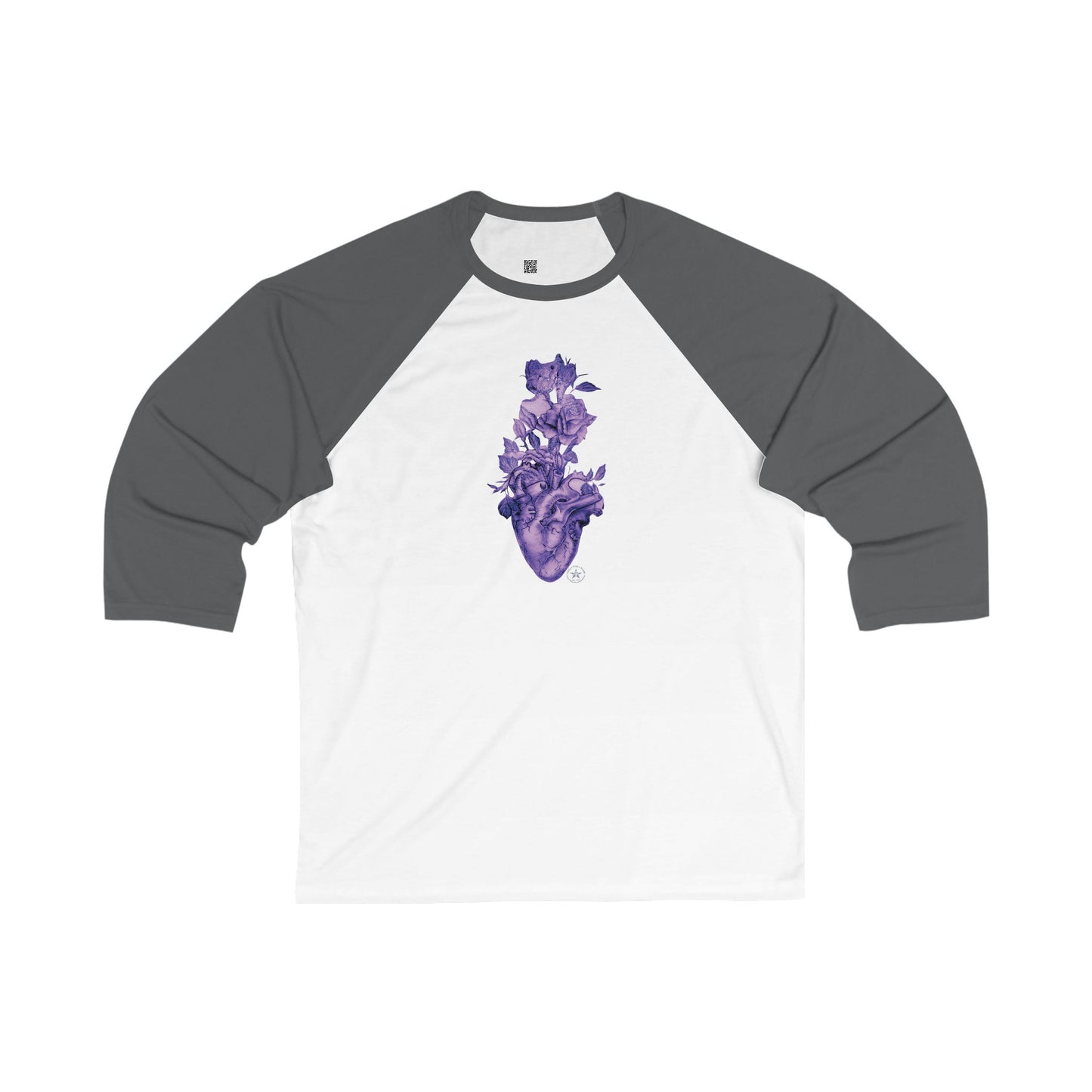 Anatomical Heart Tattoo by Nikki Unisex 3\4 Sleeve Baseball Tee