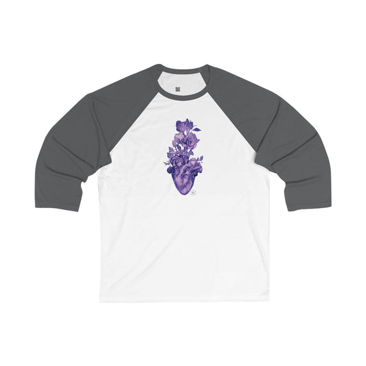 Anatomical Heart Tattoo by Nikki Unisex 3\4 Sleeve Baseball Tee