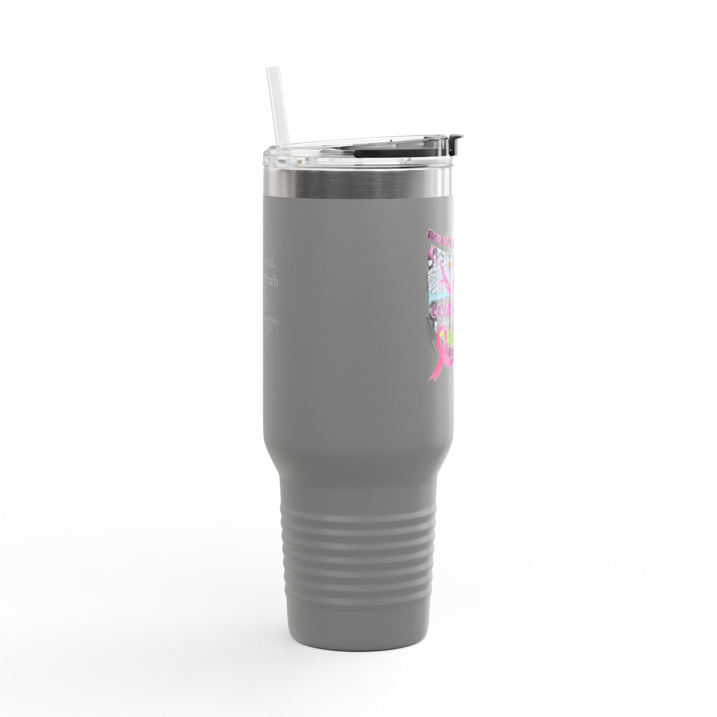 Travel Mug - Breast Cancer Warrior by Nikki