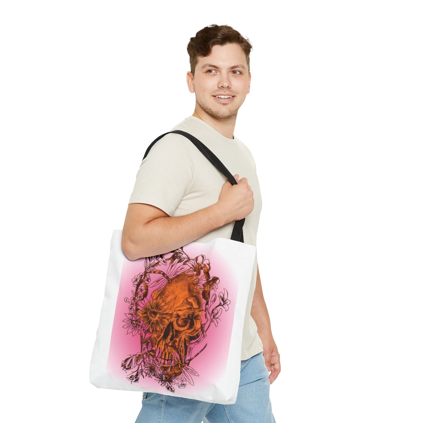 Floral Skull Tattoo by Nikki - Tote Bag (3 Sizes)