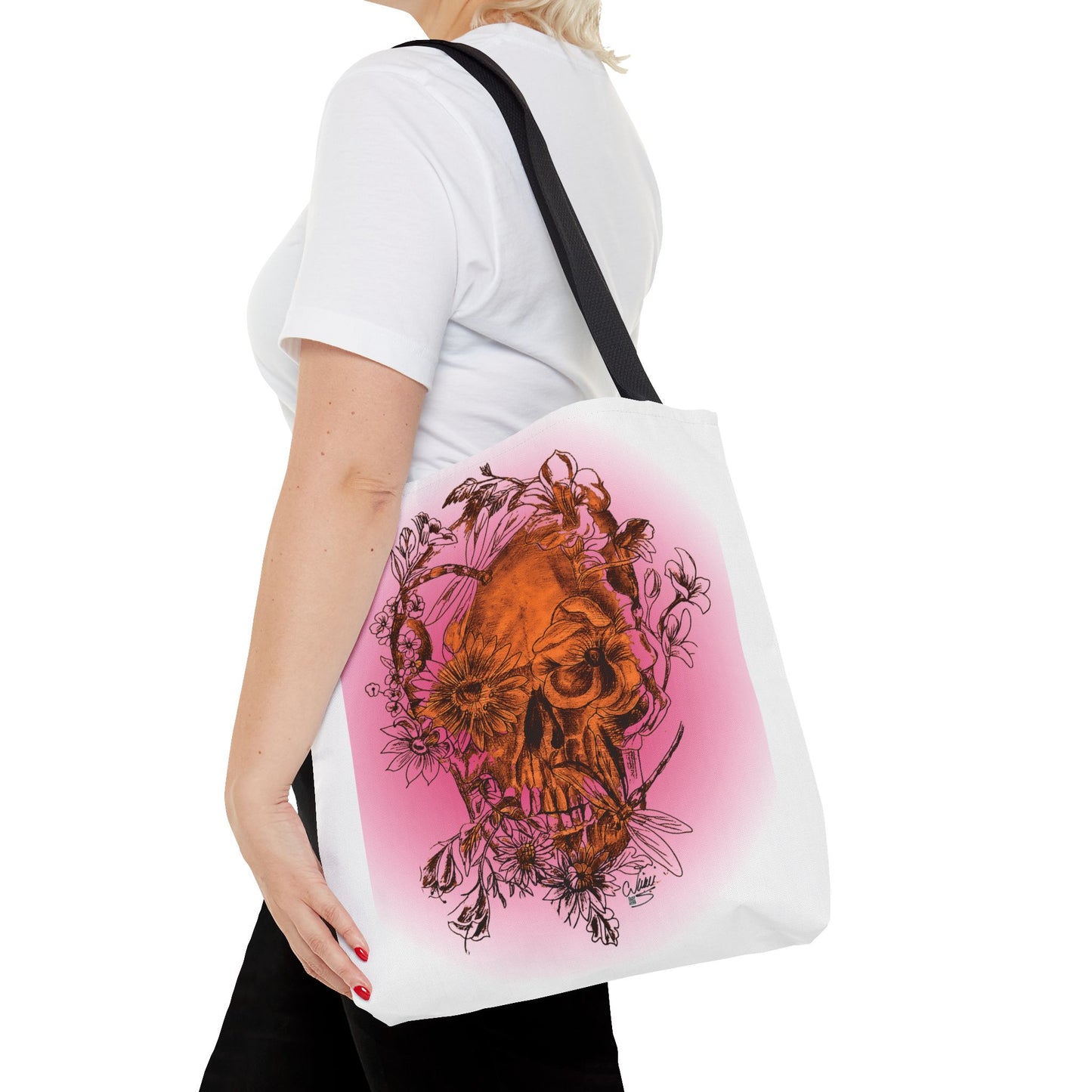 Floral Skull Tattoo by Nikki - Tote Bag (3 Sizes)
