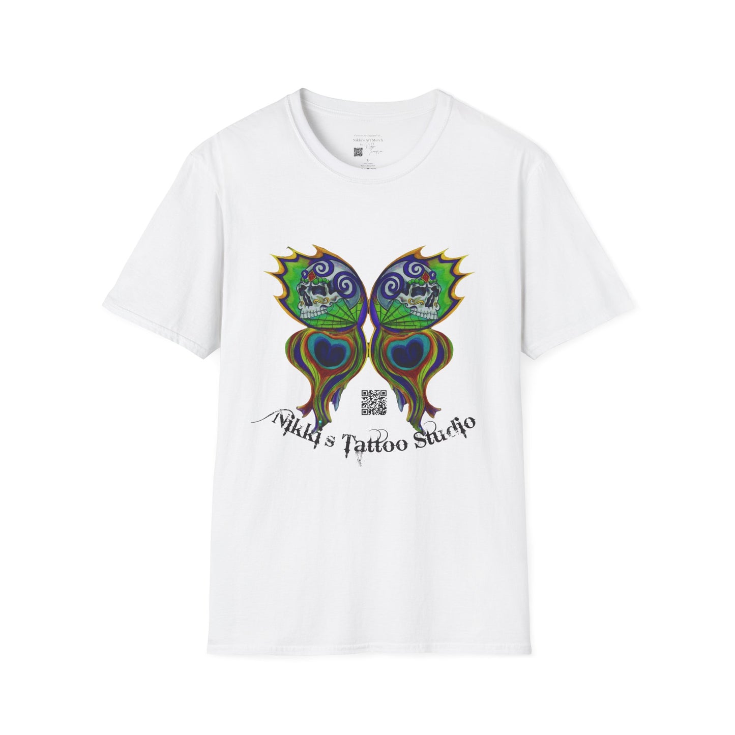 Butterfly Skull Logo Nikkis Tattoo Studio - 30th Anniversary T-Shirt
