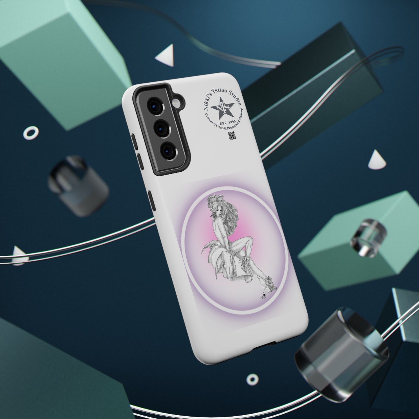 Phone Case: Pin Up Bunny Girl by Nikki