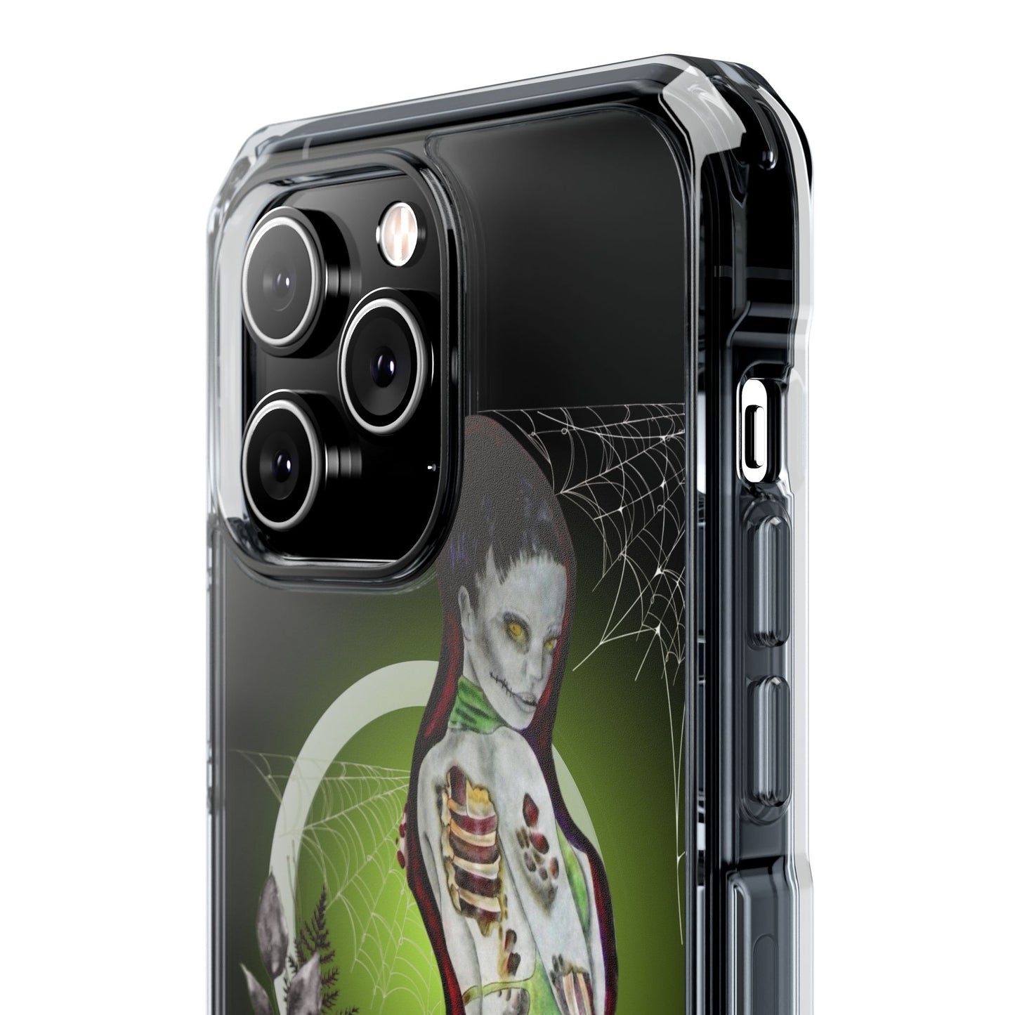 Phone Case Magnetic Clear - Zombie Lady by Nikki Thompson