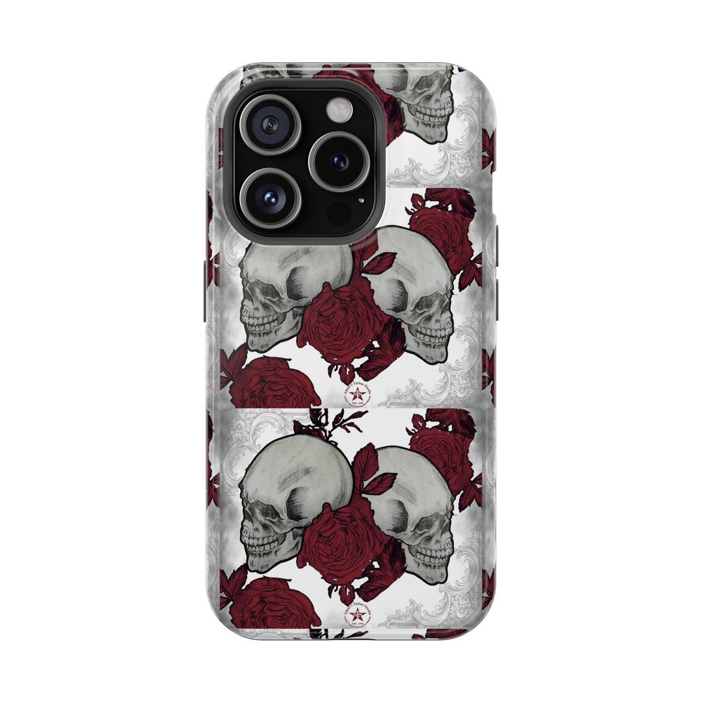 Skulls and Roses by Nikki - iPhone Case