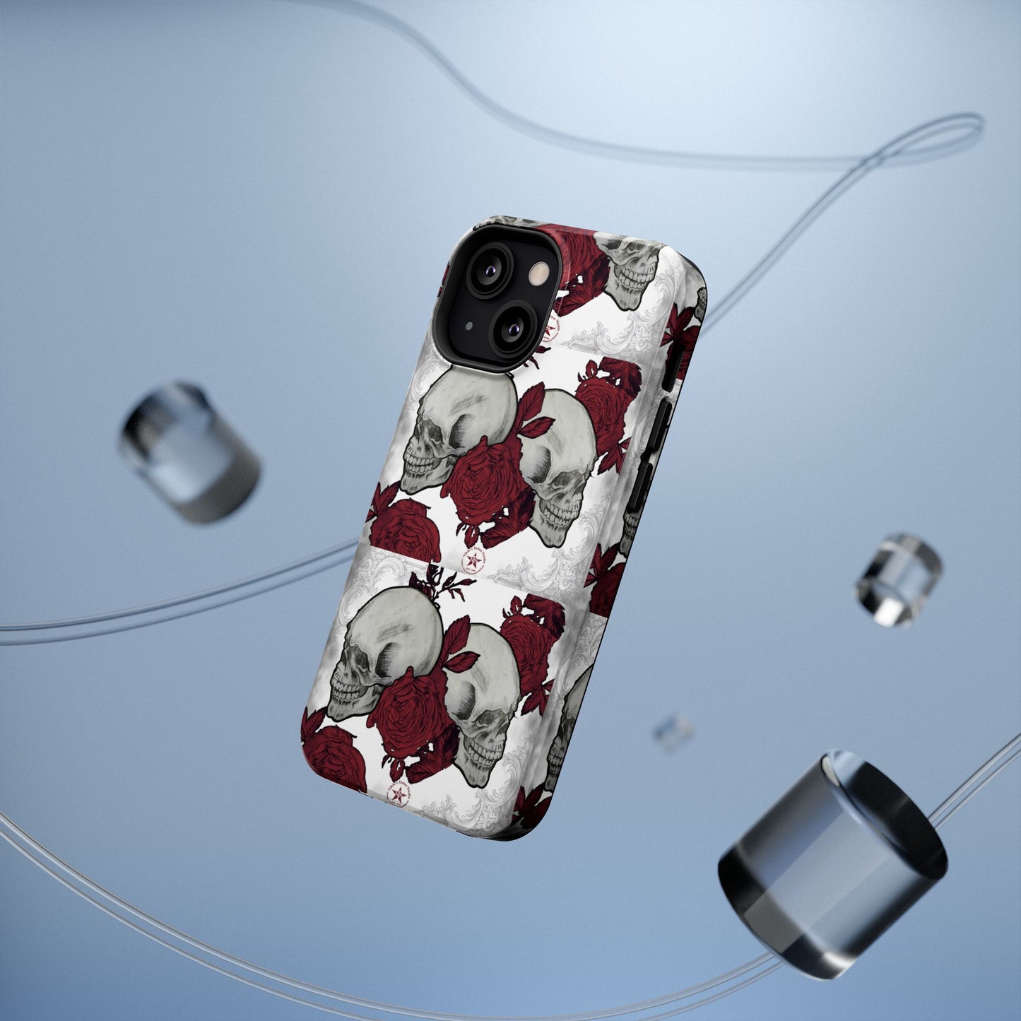 Skulls and Roses by Nikki - iPhone Case
