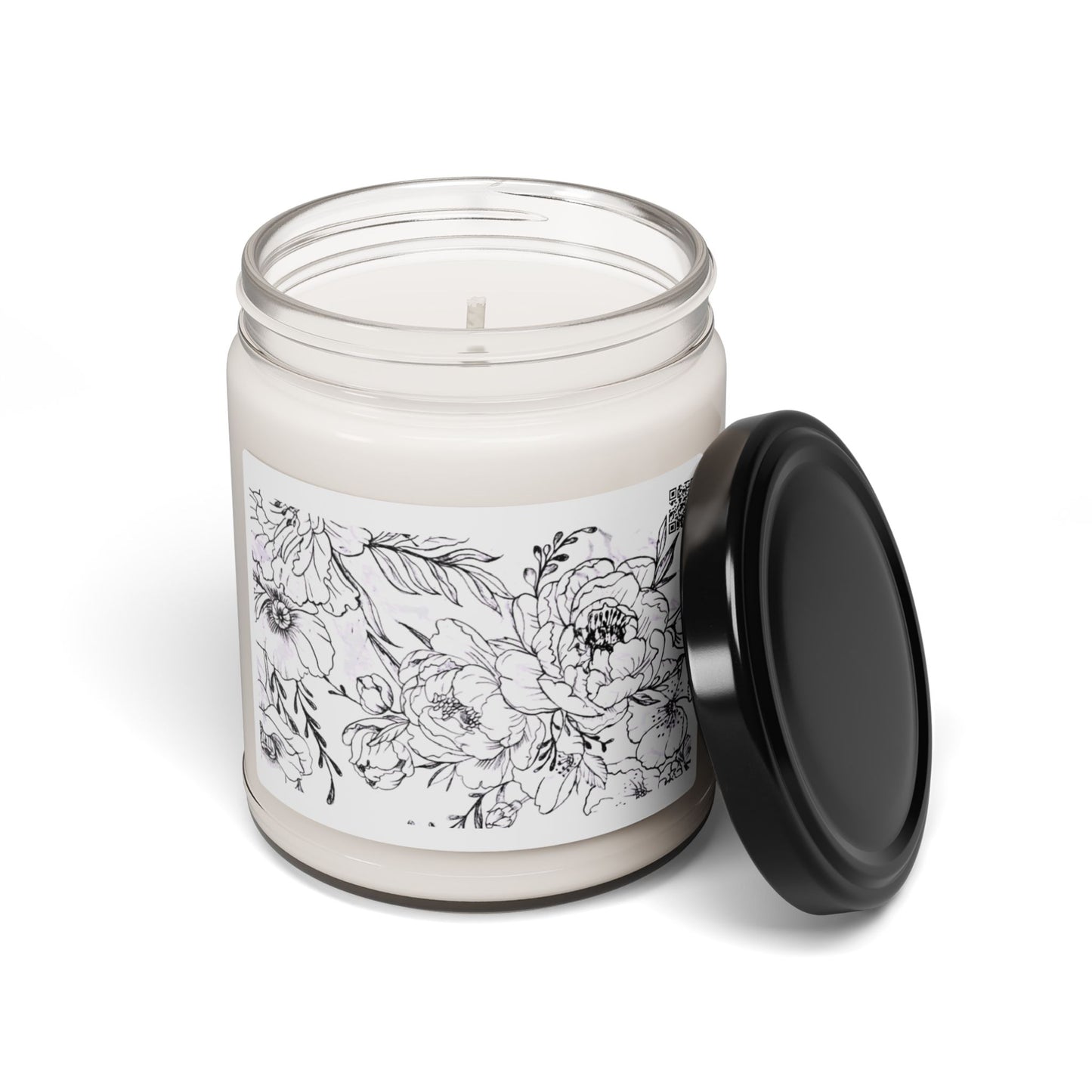 Scented Soy Candle - Nikki's Peony Artwork