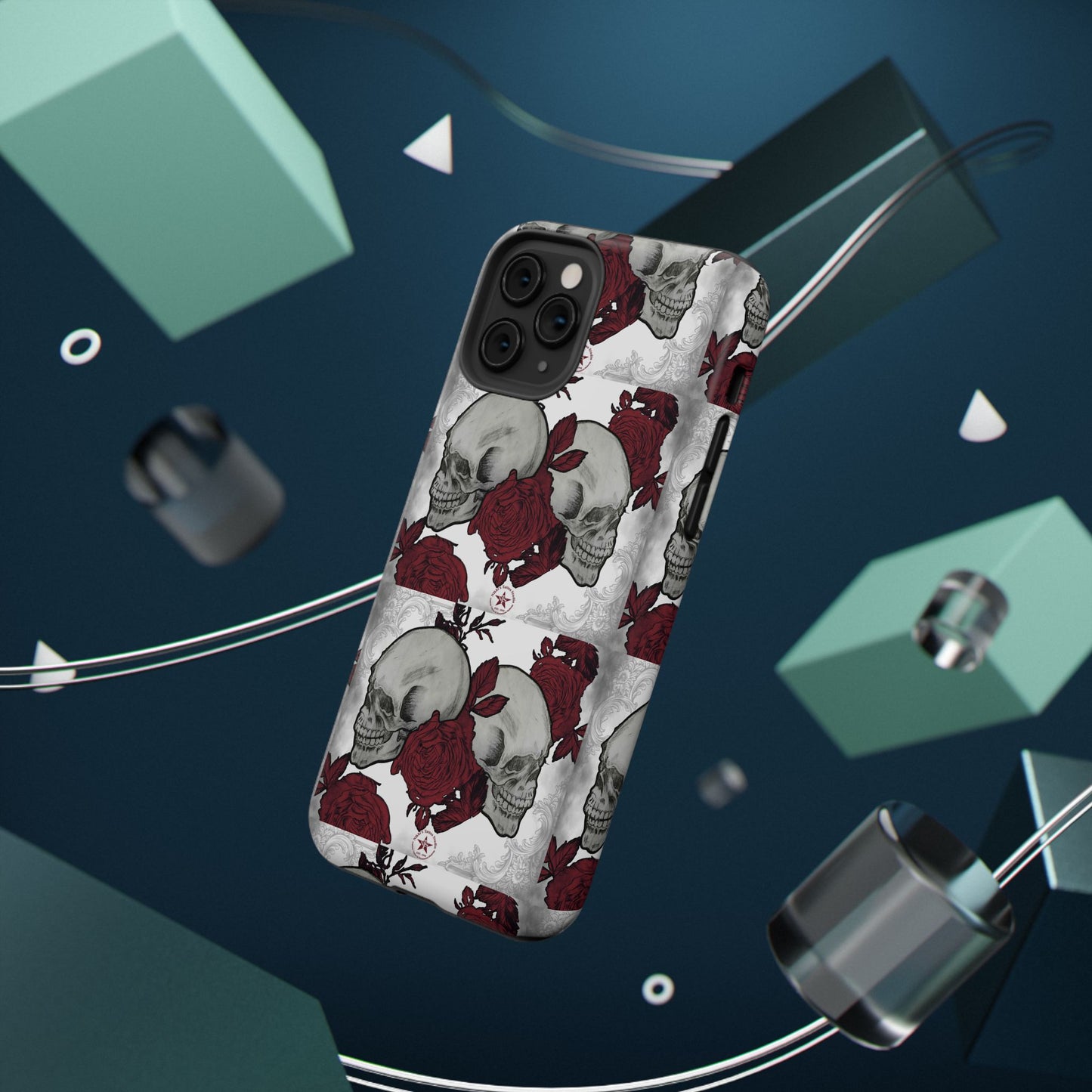 Skulls and Roses by Nikki - iPhone Case