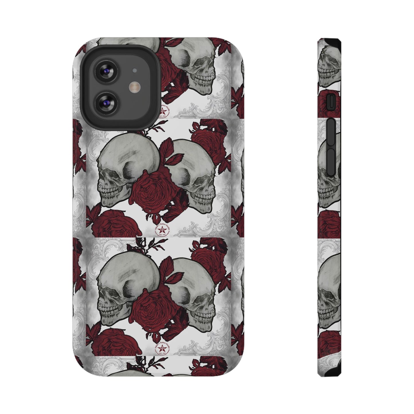 Skulls and Roses by Nikki - iPhone Case