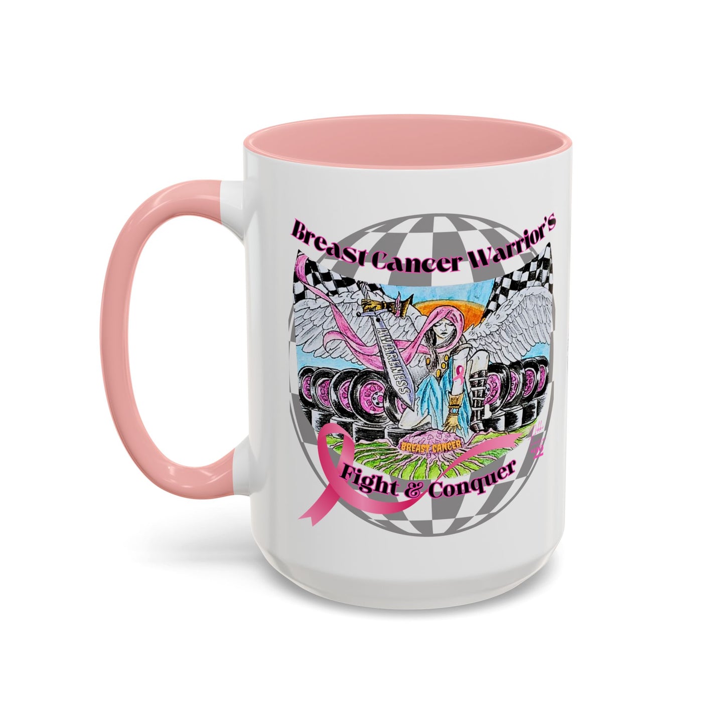 Mug - Breast Cancer Warrior by Nikki