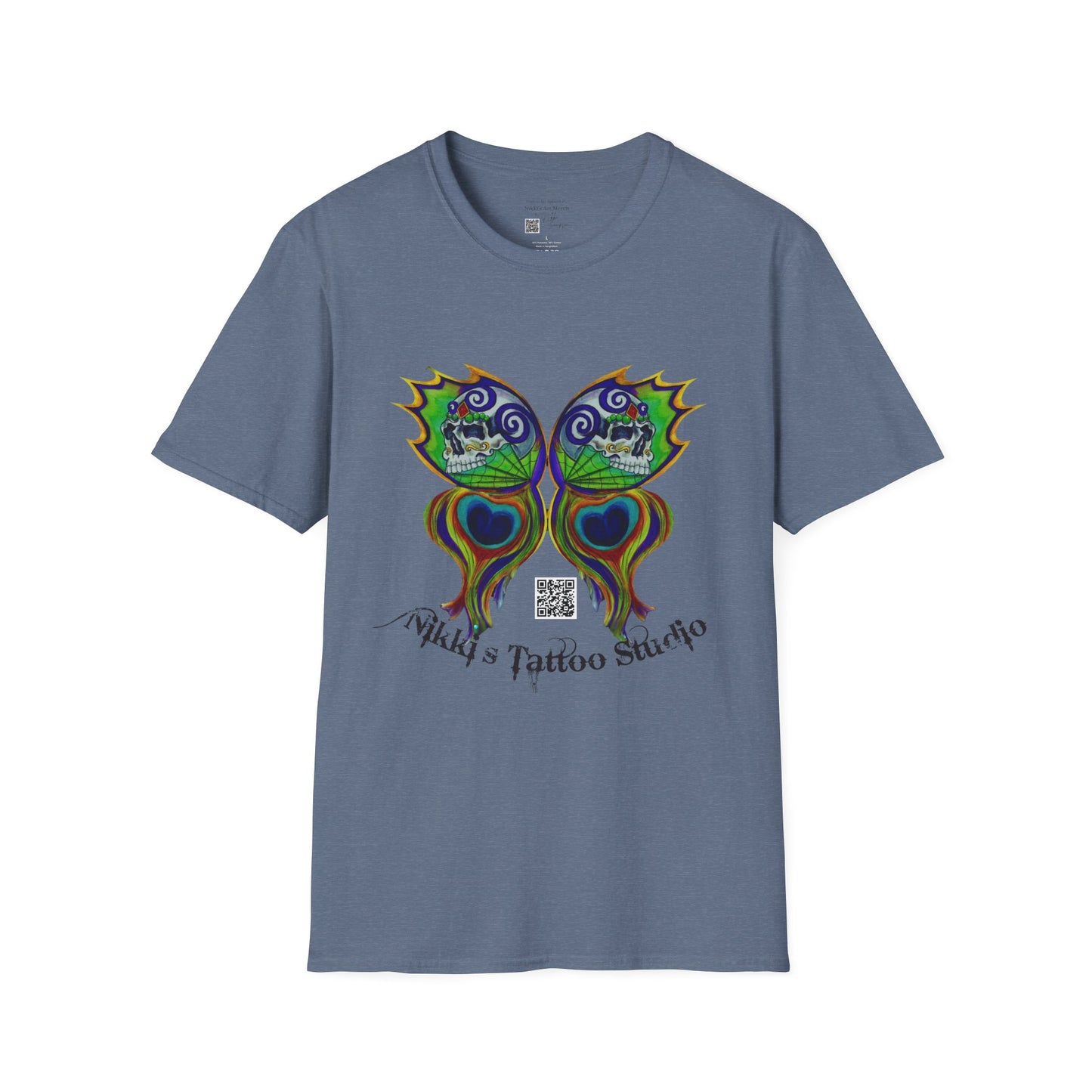 Butterfly Skull Logo Nikkis Tattoo Studio - 30th Anniversary T-Shirt